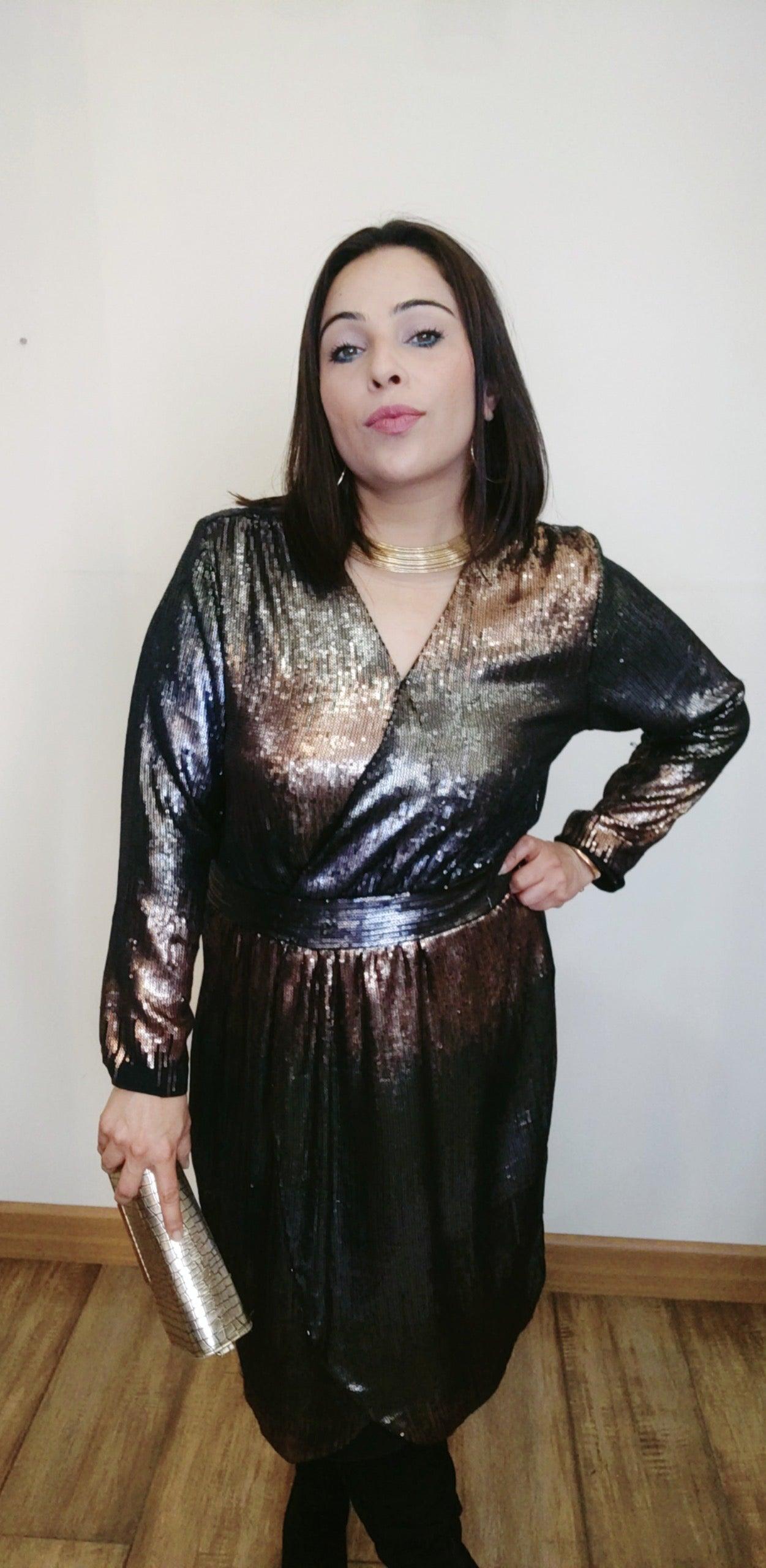 SEQUIN OMBRE PARTY DRESS